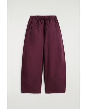 COS Elasticated Barrel-Leg Pants - Purple