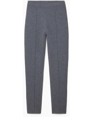 COS Slim-fit Knitted Trousers - Blue