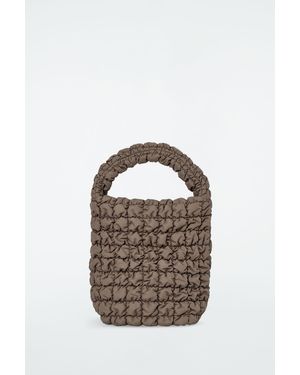 COS Quilted Mini Tote Bag - Blue