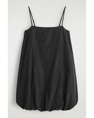 COS Bubble-Hem Mini Dress - Black