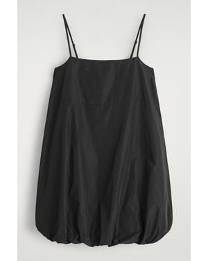 COS Bubble-Hem Mini Dress - Black