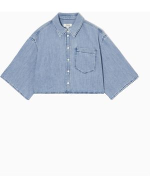 COS Cropped Denim Shirt - Blue