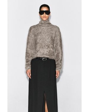 COS Grobstrickpullover Aus Gebürstetem Kaschmir - Grau