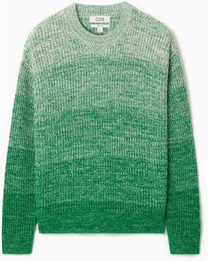 COS Gradient Silk-blend Jumper - Green