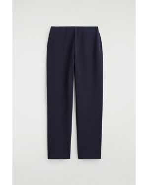 COS Elasticated Straight-Leg Jersey Trousers - Blue
