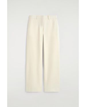 COS Textured Slim Straight-Leg Pants - Natural