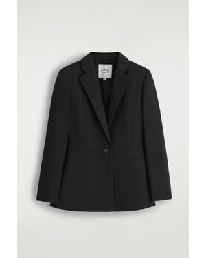 COS Tailored Peplum Blazer - Black