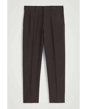 COS Tailored Straight-Leg Pants - Brown