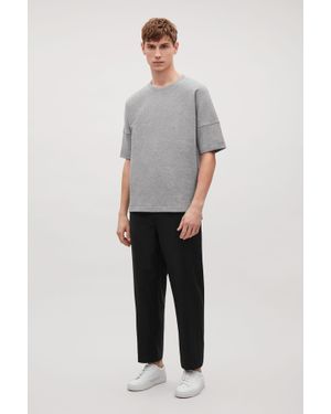 COS Oversized Short-sleeve Sweatshirt - Grey