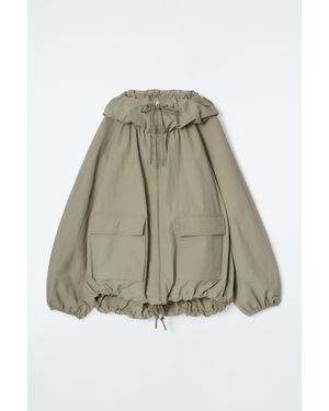 COS Technical Hooded Parka Jacket - Natural