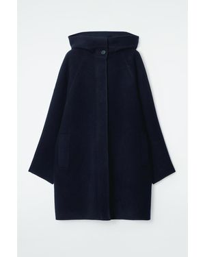 COS Oversized Double-Faced Wool Coat - Blue