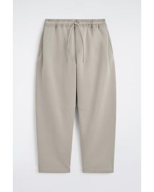 COS Cotton-Piqué Oversized Barrel-Leg Sweatpants - White