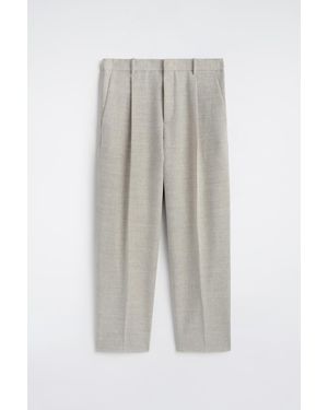 COS Linen-Wool Relaxed-Fit Barrel-Leg Pants - White