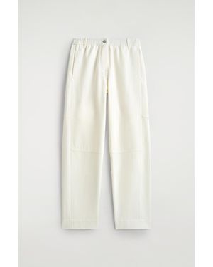 COS Panelled Denim Wide-Leg Trousers - White