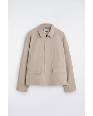 COS Relaxed Cotton-Linen Overshirt - Natural