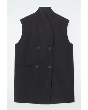 COS The Elongated Sleeveless Blazer - Black