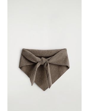 COS Cashmere Triangle Scarf - Brown