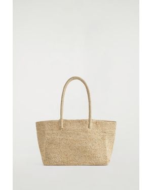 COS Hand-Woven Tote Bag - Natural