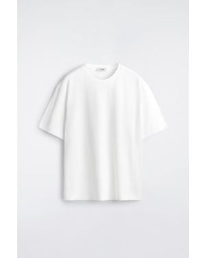 COS Relaxed Cotton-Linen T-Shirt - White
