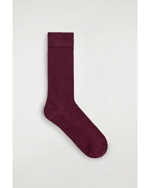 COS Fine Wool Socks - Purple