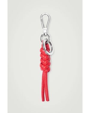 COS Knotted Leather Keyring - Red