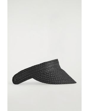 COS Woven Paper Visor - Black