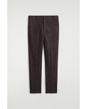 COS Elasticated Boiled-Wool Pants - Brown
