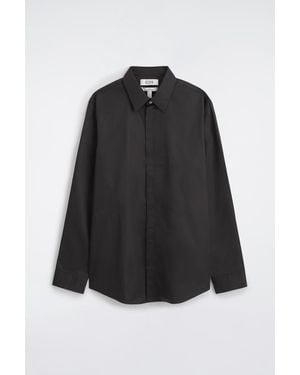 COS Slim Cotton-Twill Shirt - Black