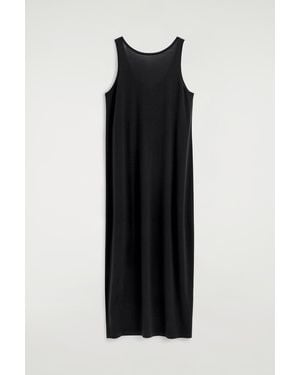 COS Rounded Merino Wool Maxi Dress - Black