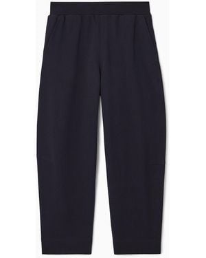 COS Barrel-leg Jersey JOGGERS - Blue