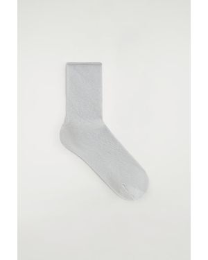COS Sparkly Socks - White