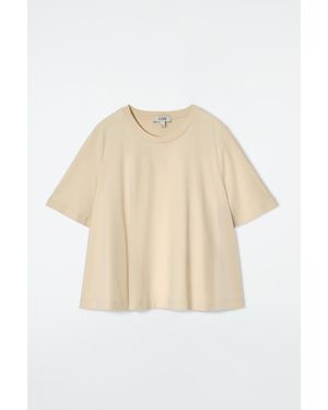 COS Relaxed Trapeze T-Shirt - Natural