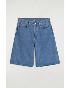 COS Longline Denim Shorts - Blue