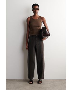 COS Jeans Mit Geradem Bein Und Aufgesetzten Taschen - Braun