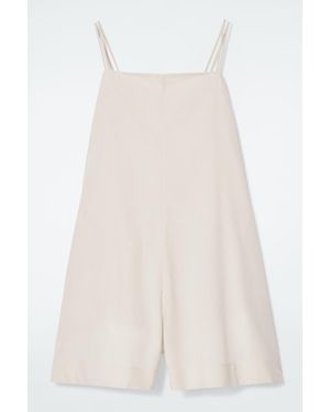 COS Square-neck Playsuit - White