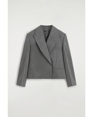 COS Exaggerated Wool Blazer - Grey