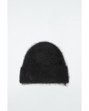 COS Ribbed Mohair Beanie - Black