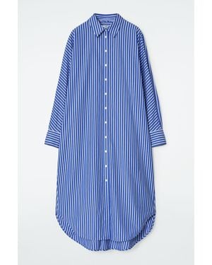 COS Relaxed Cotton Shirt Dress - Blue