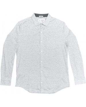 Original Penguin Long Sleeve Knitted Nep Shirt - White