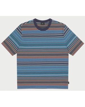 Paul Smith Ps Casual Fit Multi Stripe T-Shirt - Blue