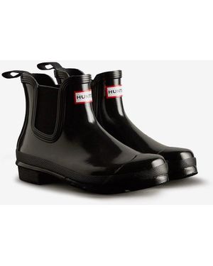 HUNTER Original Chelsea Gloss Boots - Black