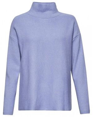 Great Plains Mikita Milano Polo Neck Jumper Colour: Wisteria, Size: M - Blue