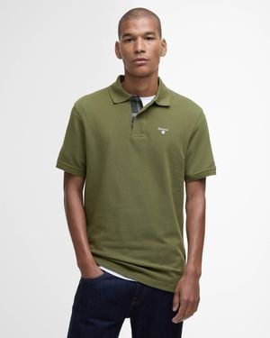 Barbour Tartan Pique Polo - Green