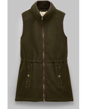 Joules Heritage Longline Fleece Gilet - Green