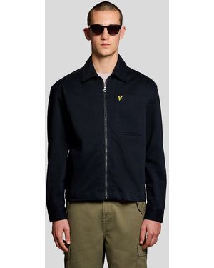 Lyle & Scott Lightweight Enzyme Wash Overshirt - Blue