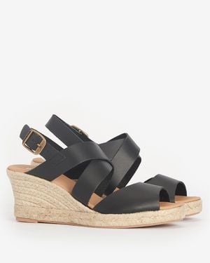 Barbour Yolanda Wedge Espadrilles - Black