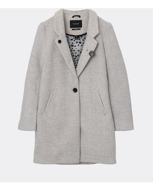 Maison Scotch Bonded Wool Coat Size: S - Grey