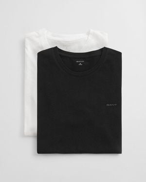 GANT 2-Pack Crew Neck T-Shirts - Black