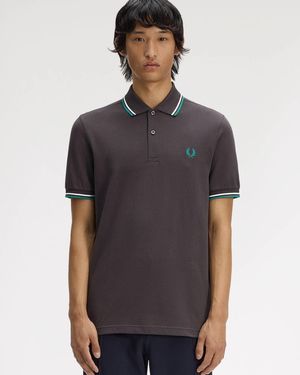 Fred Perry Twin Tipped Signature Polo Shirt - Grey