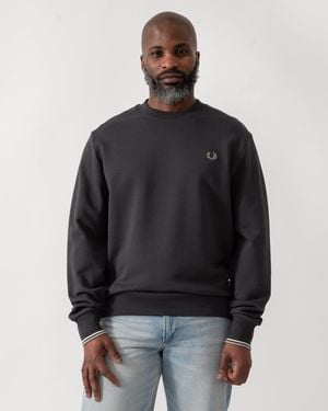 Fred Perry Crew Neck Sweatshirt - Black
